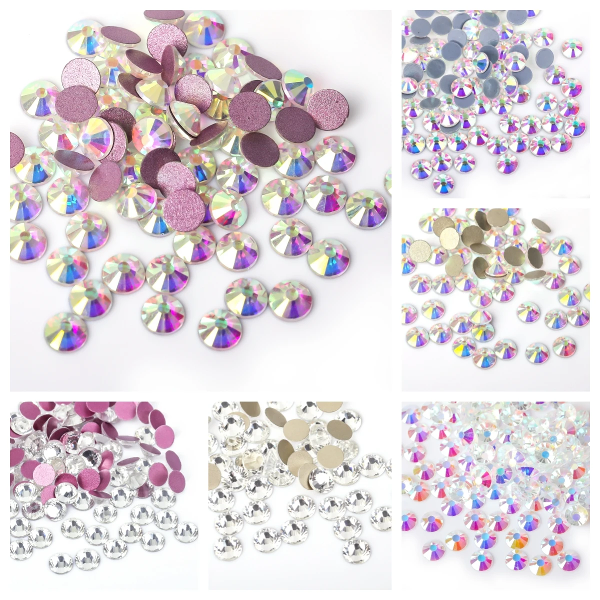 

Super Glitter Crystal AB Rhinestones SS3-SS50 Non Hot Fix FlatBack Strass Fabric Garment Nail Art Rhinestones Decorations