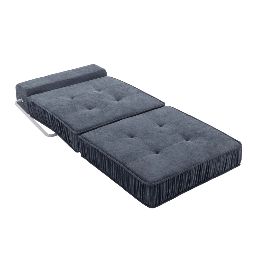PINGGO Klappbares Sofa Futon Schlafsessel Konvertierbare Bodencouch Schlafmatratze Abnehmbares Rückenkissen für Wohnzimmer – Detail 38