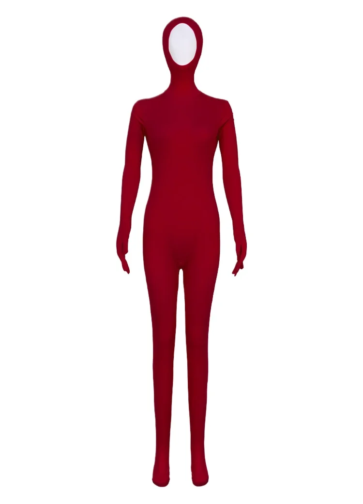 Solid Color Women's Face Up Jumpsuit Hand and Foot Tight Body One Pc Stage Performance Zentai Multi Colors Cosplay Costume cosplay costume women romper jumpsuit