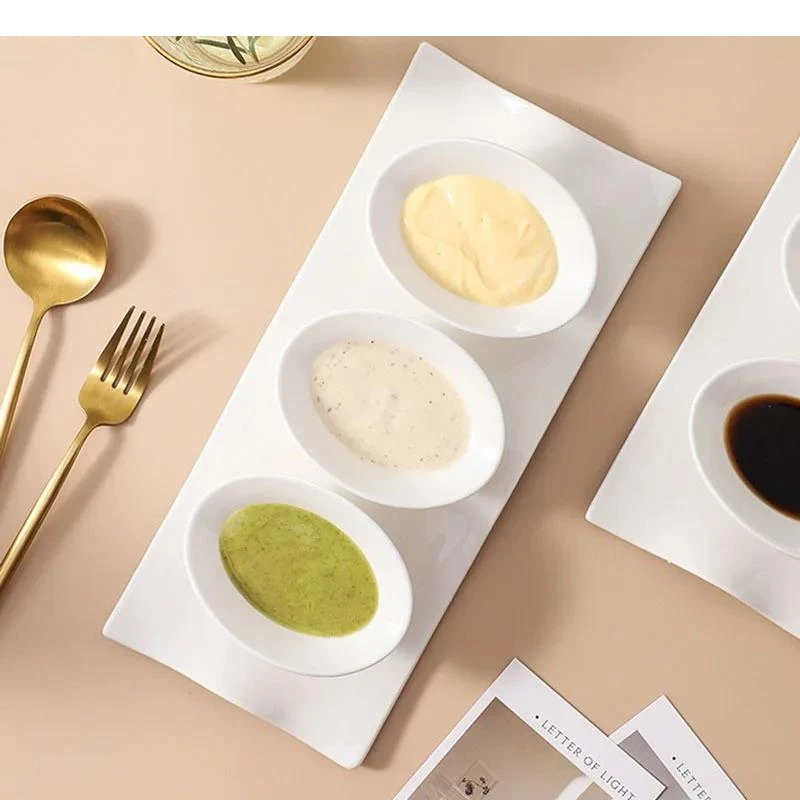 Solid Color Irregular Tableware Set Restaurant Dessert Sushi Bowl Soup Dipping Plate Molecular Cuisine Specialty