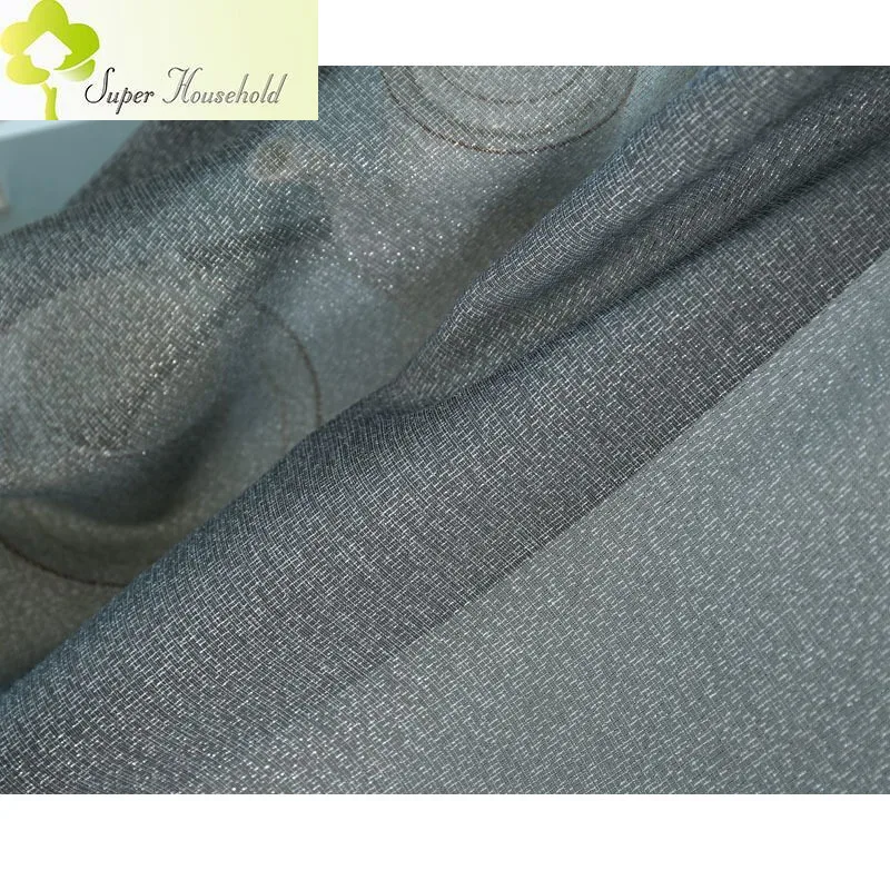 Modern Curtains For Living Room Tulle Window Curtains for Bedroom Gray Yarn Window Curtain Sheer blinds In SUPERHOUSEHOLD