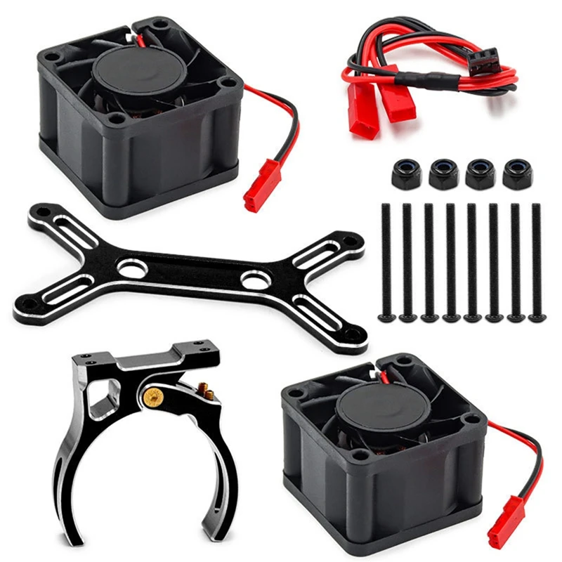 RC Car Upgrade Dual Cooling Fan 4985 1717 Motor Heat Sink Kit For 1/5 Traxxas X-Maxx 6S 8S Arrma KRATON Outcast micro motor