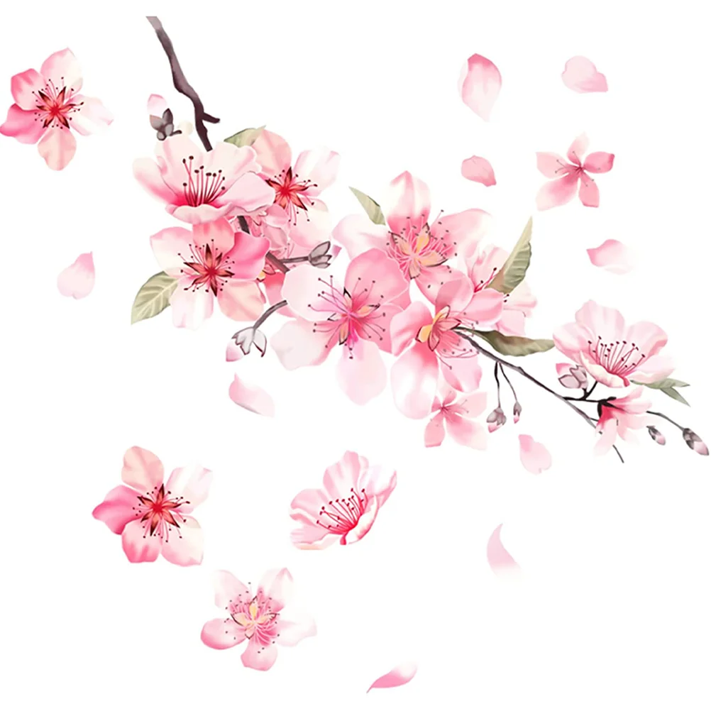 

Cherry Blossom Car Sticker Auto Exterior Decor Blossoms Flower Applique Decal Truck Bumpers