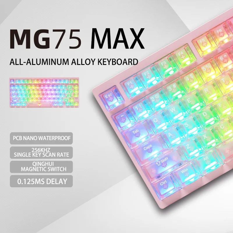 IROK MG75 PRO MAX 8K 磁気スイッチゲーミングキーボード 0.005mm RT