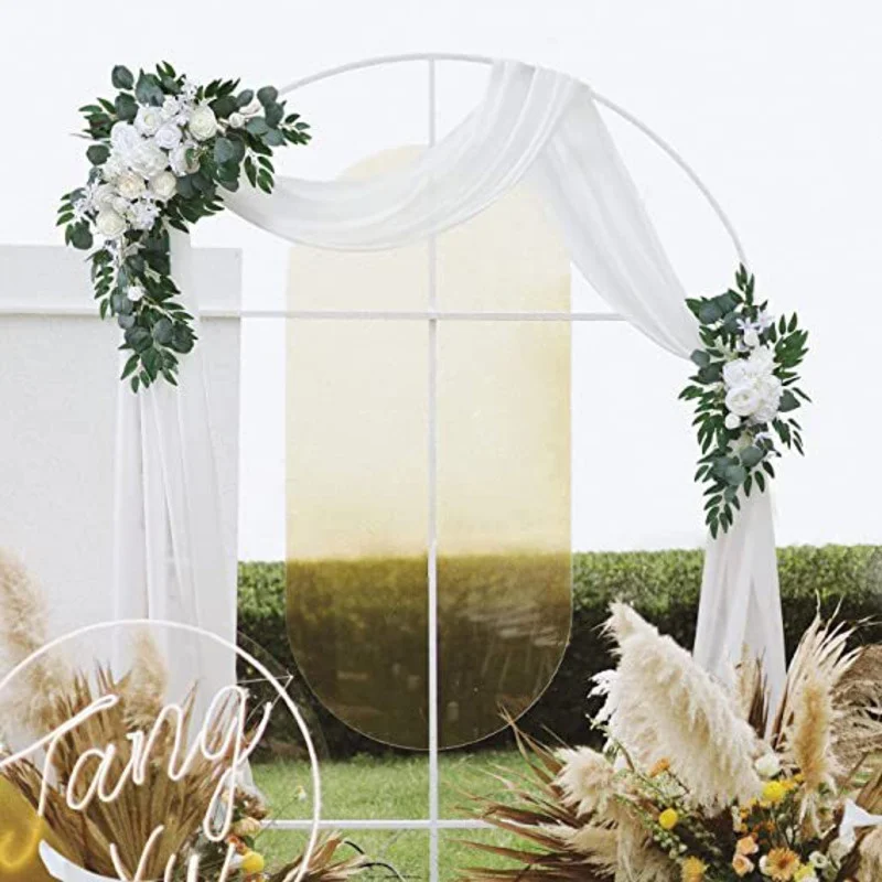 

Simulated Flower Wedding Background Arch Welcome Area Decoration Hanging Flower Corner Flower Outdoor Flower Door Layout Flowers