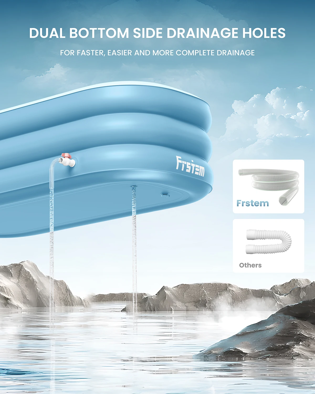 Inflatable Bath Tub for Adults, 64" Collapsible Ice Bath Tub for Athletes, Portable Foldable with Wireless Electric Air Pump