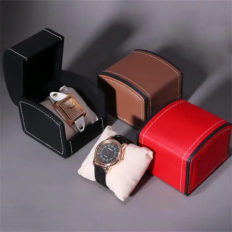 Watch Box Organizer Packaging PU Leather Watch Box High-end Storage Flip Display Jewelry Case Gift