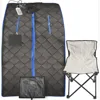 Compact and Portable Infrared Steam Sauna, Suitable for Relaxing and Rejuvenating At Home, Foldable Chair, Foot Mat Heating Pad 2