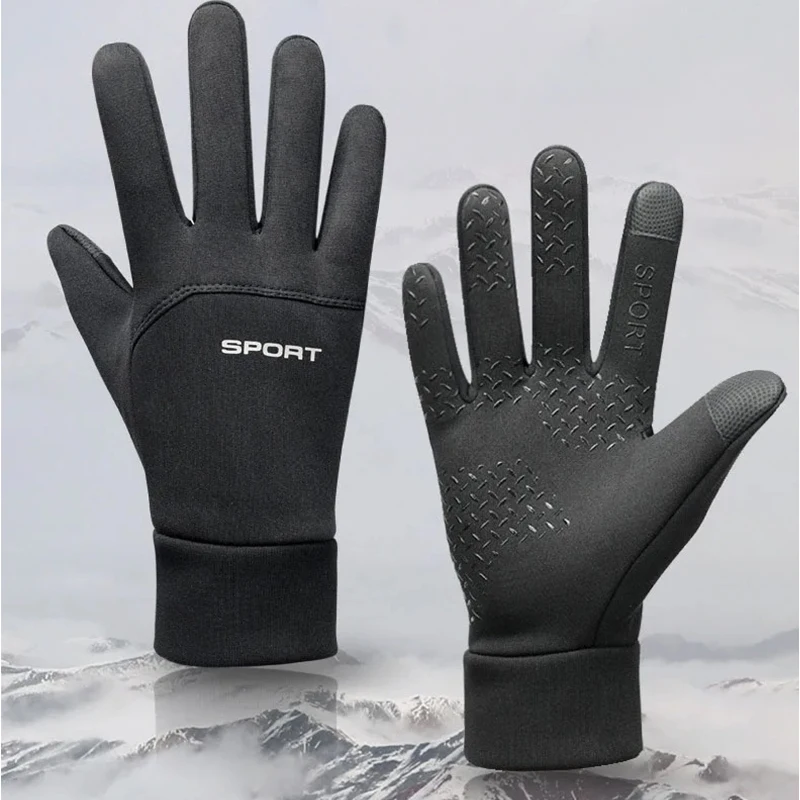 Screen Touch Non-Slip Full Fingers Gloves Unisex Outdoor Windproof Waterproof Skiing Cycing Sports Warm Gloves Men And Women