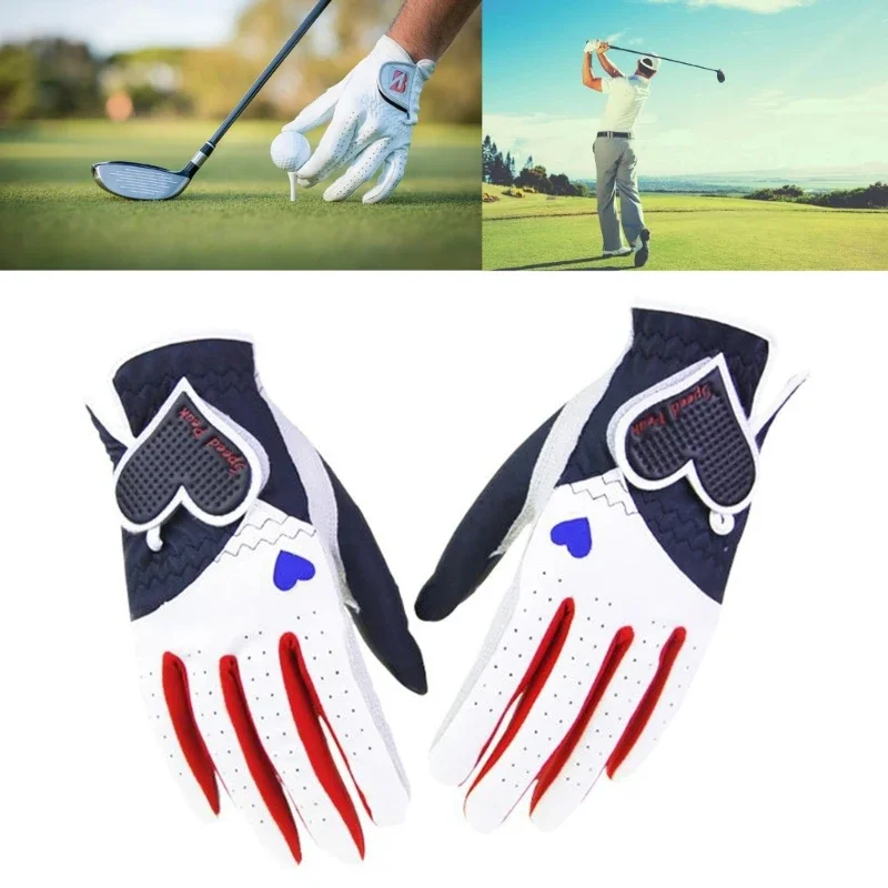 

Golf Gloves Left Right Handed PU Leather Almost Weather Flexible Gloves, Golf Gloves for Right Left Handed Golfer Grip