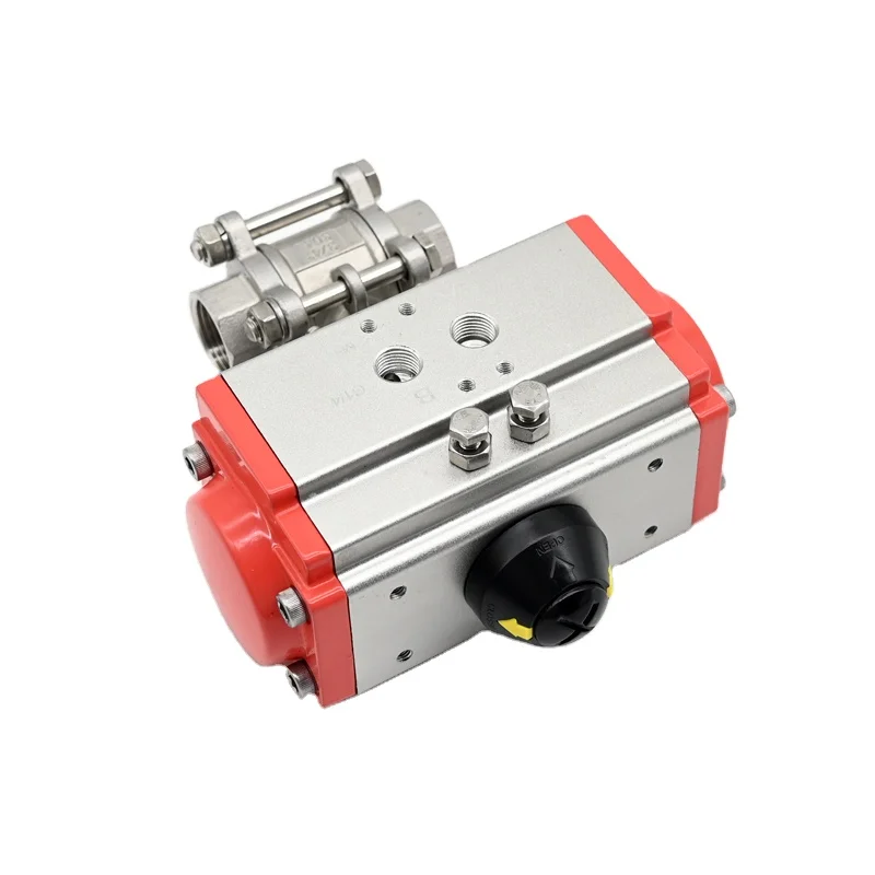 JTAIV Stainless Steel 304/316 DN32 3PC Pneumatic Thread Ball Valve