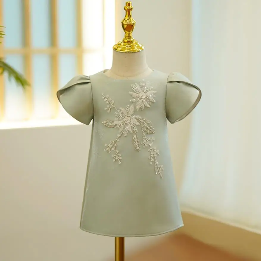 Bailey Boys Girls White Spring Fling Dress - Floral Embroidery