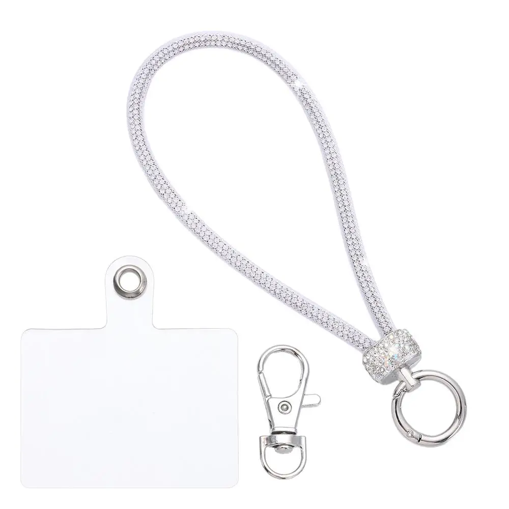 Keychain Rhinestone Phone Lanyard Luxury Bling Bling Bright Wrist Straps Diamond Crystal Anti-lost Rope Phone Accessories