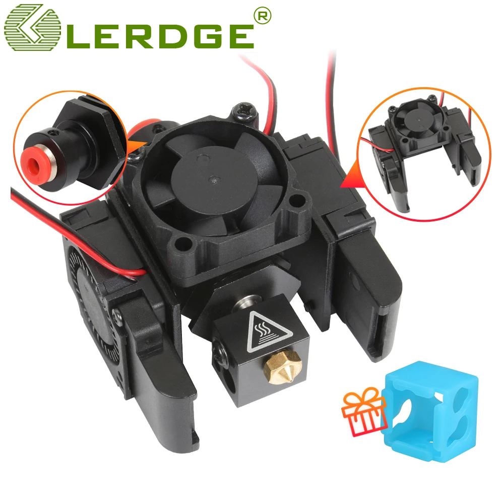 

LERDGE 3D Printer Diy Parts E3dv6 BP6 All Metal Volcano Heater Block Hotend Direct Kit for MK8 Ender3 Bowden BMG Titan Extruder