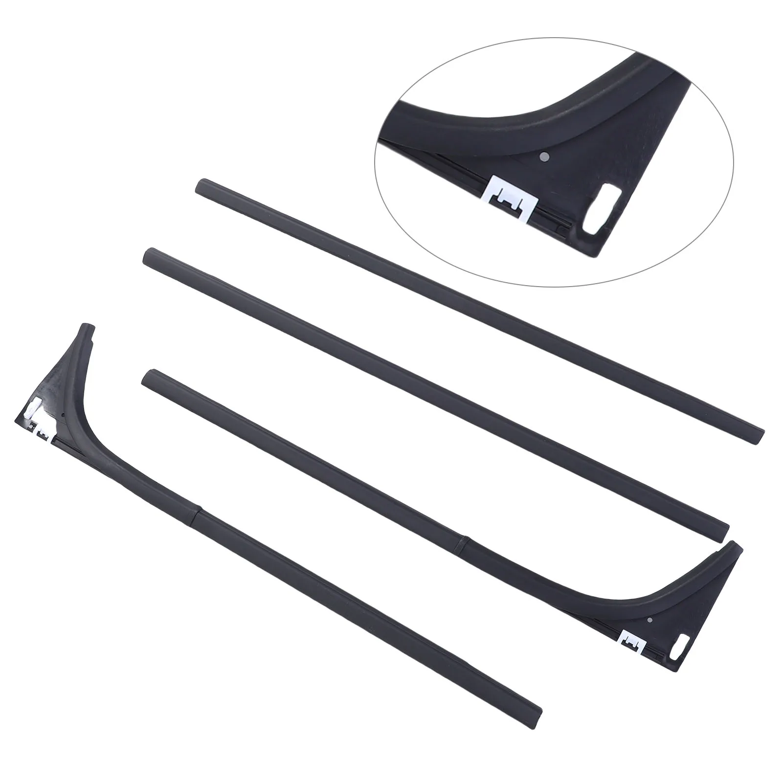 4Pcs 자동차 고무 창 씰 스트립 세트 교체 Mazda-BT50 4 도어 2012-2019 1D0050640 1D0050650 1D0050660 1D0050670