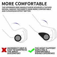 BUCKLOS poignées de guidon de vélo ergonomie avec barre étendue poignées de vélo en caoutchouc antidérapantes manchettes vtt durables accessoires de vélo 4