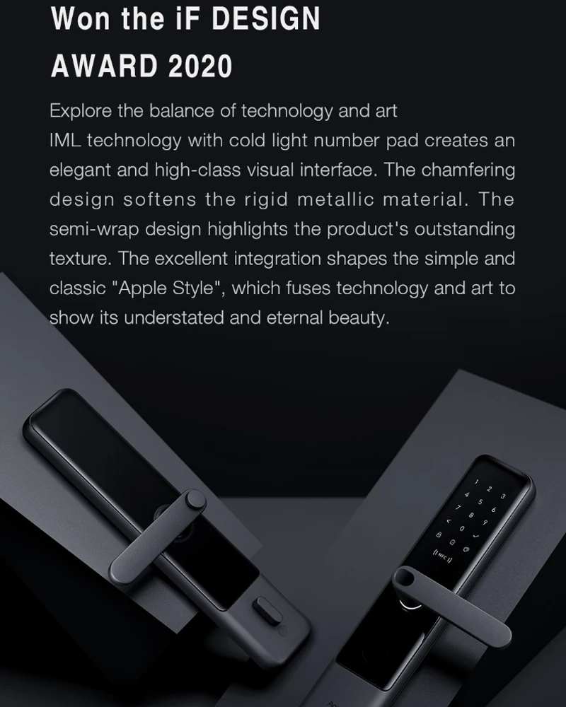 Original Smart Door Lock N200 Fingerprint Door Locks Bluetooth Password NFC Unl