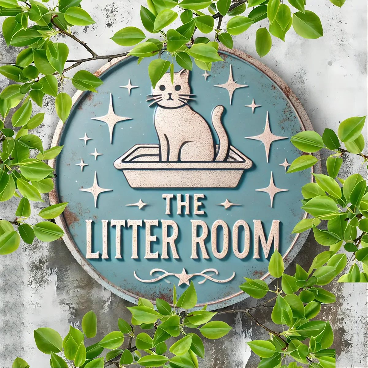 Handcrafted Cat Metal Sign 4