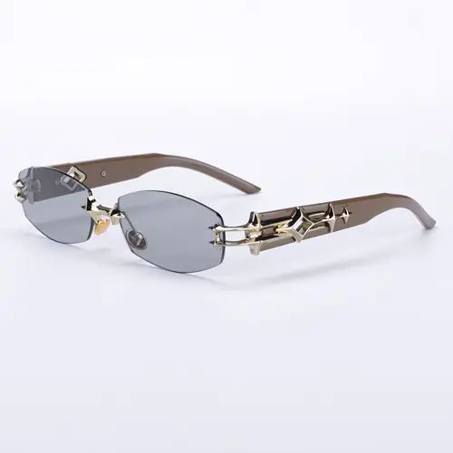 New Fashion Trend Leader World Luxury Personalized Sunglasses Men and Women Exquisite High End Temperament Frameless Sunglasses - Image 7