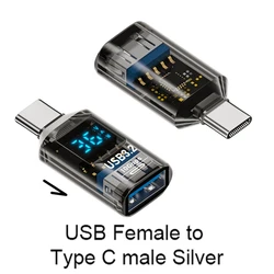 High - Speed USB A to Type C Digital Display Adapter with 10Gbps Transfer Rate (Sliver USB to TYPE - C)