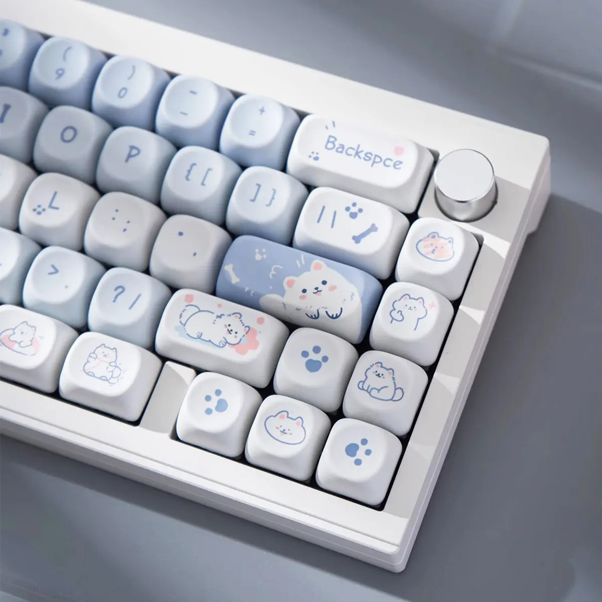 Cute Puppy & Kitty Keycaps Set - 95-Key PBT Dye Sublimation in MOA Profile for DIY Mechanical Keyboards