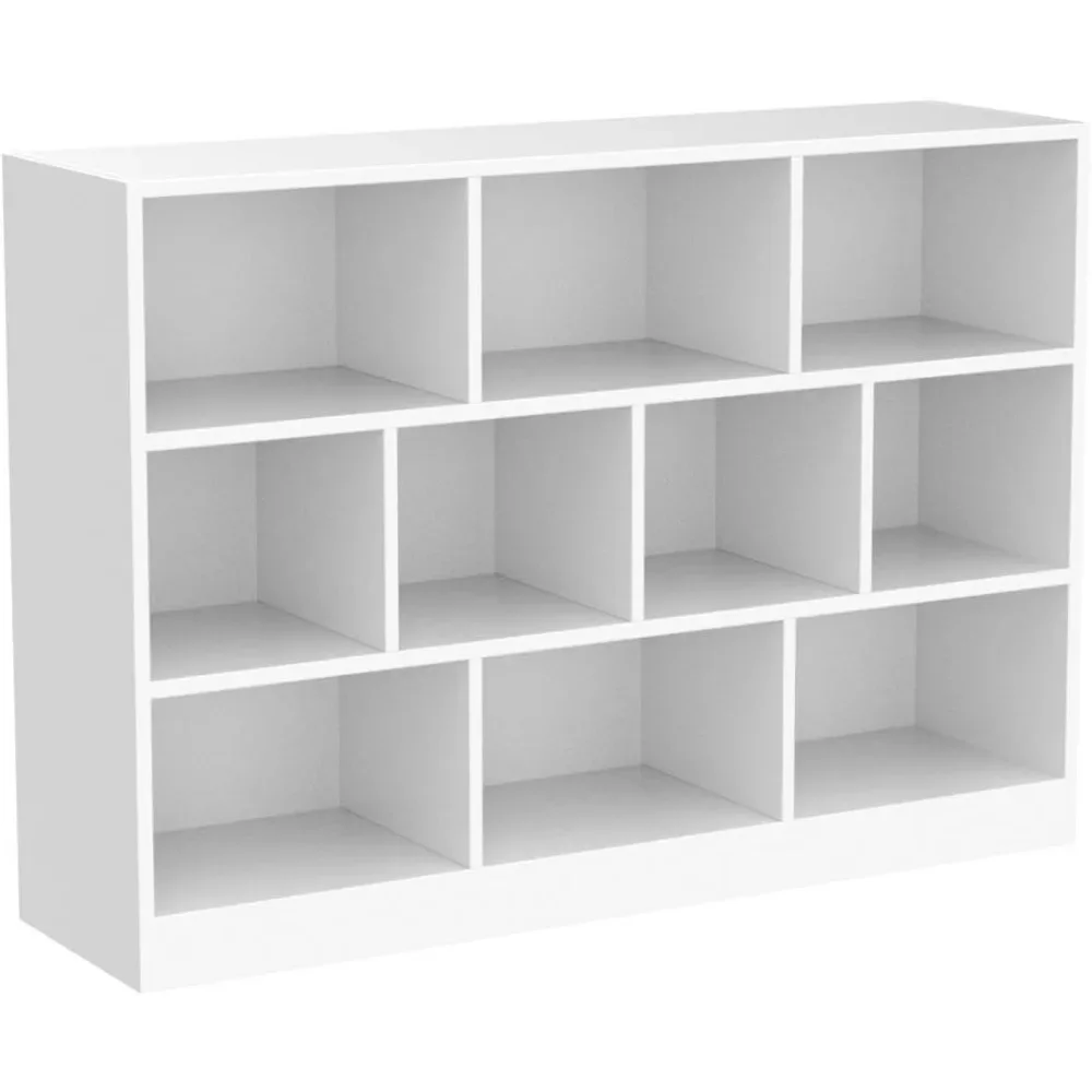 Open Shelf Bookcase, 10 Cube Storage Organizer with Anti-Tilt Device, Freestanding Horizonta Bookshelf Cube Shelf for Bedroom 6