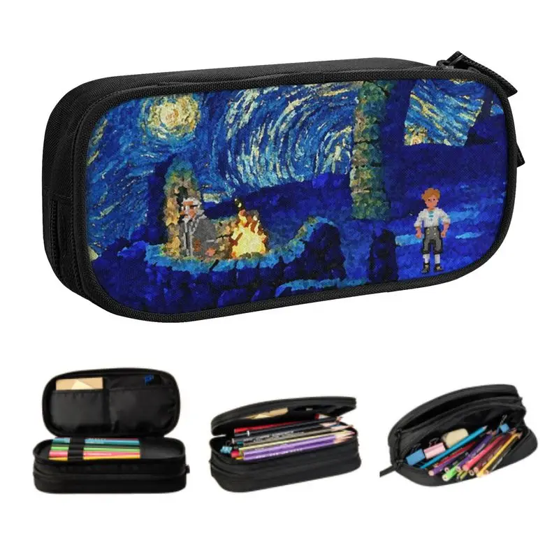 

Van Gogh Art Painting Pencil Bag Custom Melee Starry Night Cute Pencil Cases Girl Boy Large Capacity School Supplies