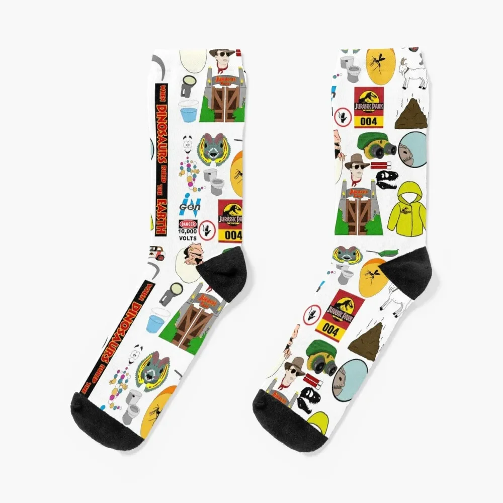 

Jurassic Park - Iconic Items Socks Christmas Argentina Socks For Girls Men's