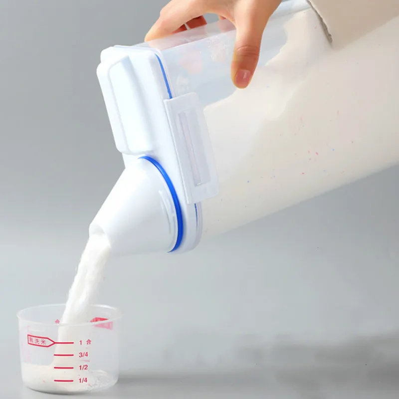 Household washing Powder Storage Box Portable large Plastic with measuring Cup Rice Storage Bottle Laundry Powder Box mx3211054. Емкость для порошка. Емкость для стирального порошка с дозатором. Мерная емкость для порошка