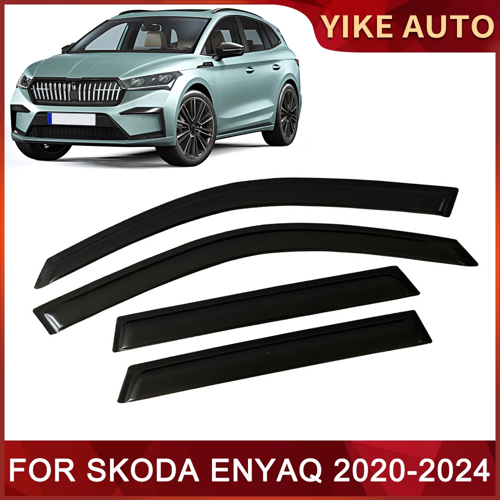 

Оконный козырек для SKODA ENYAQ 2020-2024, дверной козырек с защитой от ветра, солнца, дождя, боковые окна, ветровые дефлекторы, автозапчасти