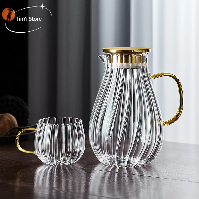 Glass Pitcher Cold Water Jug Large Capacity Glass Pitcher