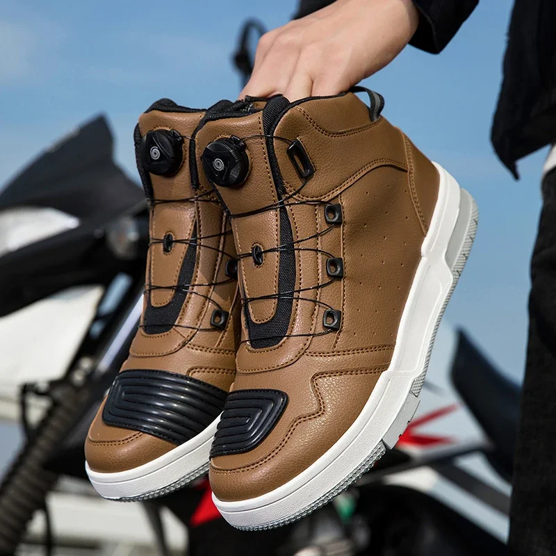 Summer New Motorcycle Boots Men Women Knight Outdoor Riding Anti-slip Spring Sneakers Shoes Bicycle Mountain Racing Road Speed 2