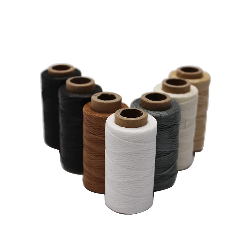 Leather Sewing Stitching Flat Waxed Thread String (150D 1mm 50M, Dark  Brown)