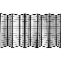 10 Panel Room Divider Square Design - Black 1
