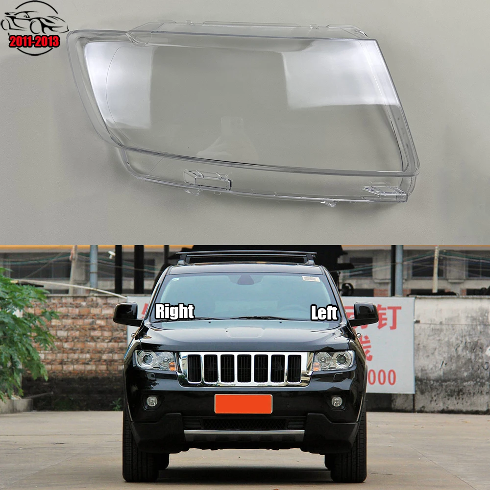 

For Jeep Grand Cherokee 2011 2012 2013 Headlamp Shell Transparent Lamp Shade Lens Front Headlight Cover Lampshade Plexiglass