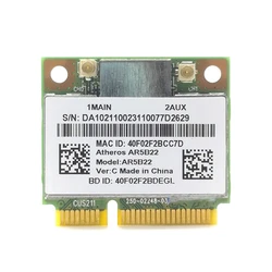 Dual-Band 2.4+5G 300M 802.11A/B/G/N Wifi Wireless Half Mini PCI-E  Card P9JB