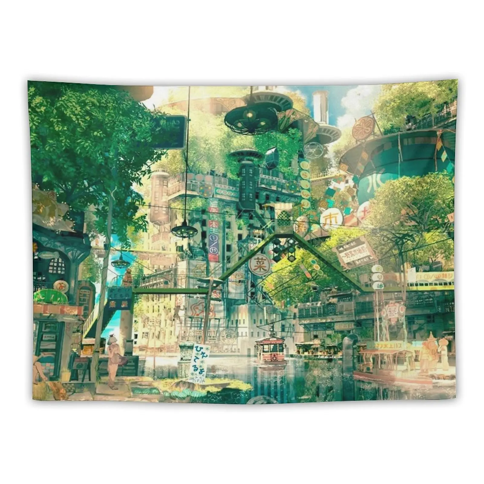

Anime fantasy urban Tapestry Wall Carpet Wall Mural Decor For Bedroom Home Decoration Accessories Tapestry