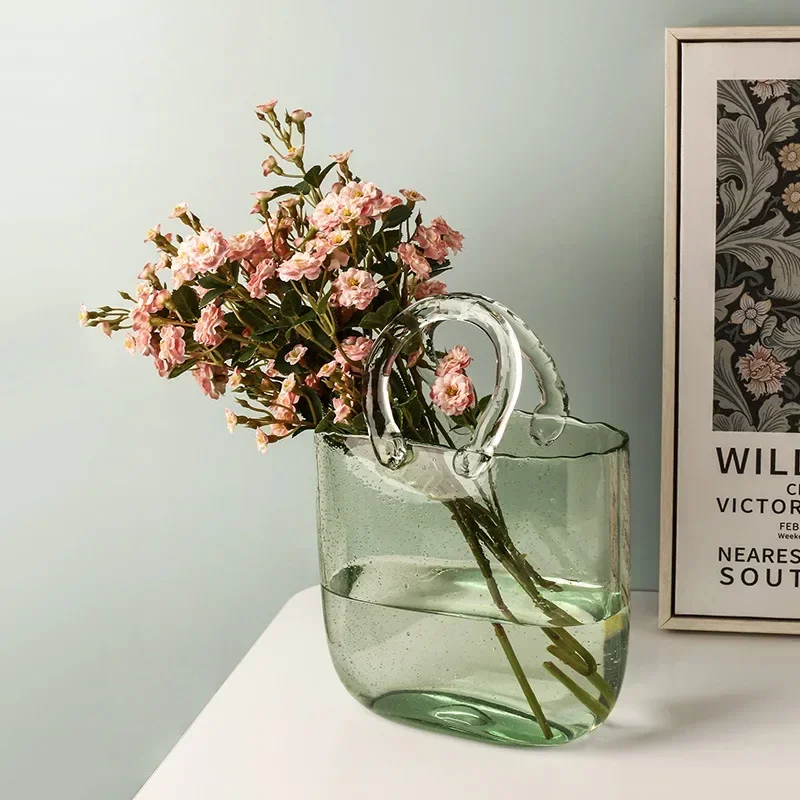 Glass Flower Vase Nordic Style Glasses For Plants Transparent Bubble Glass Flower Vases Flower Pot Home Decor Table Ornaments