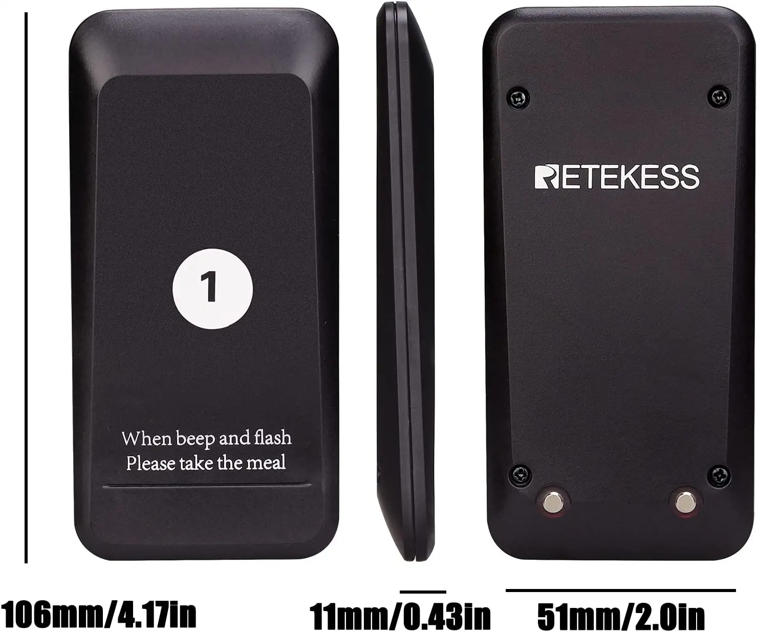 1Pcs Retekess Pager Receiver For TD157 Restaurant Pager Wireless Calling System For Restaurant Coffee Shop Bar Club Clinic Hotel wireless calling system