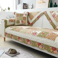 Cotton Fabric Four Seasons Sofa Cover Couch Cover Floral Plaid Printed Sofa Towel for Living Room lounge 1