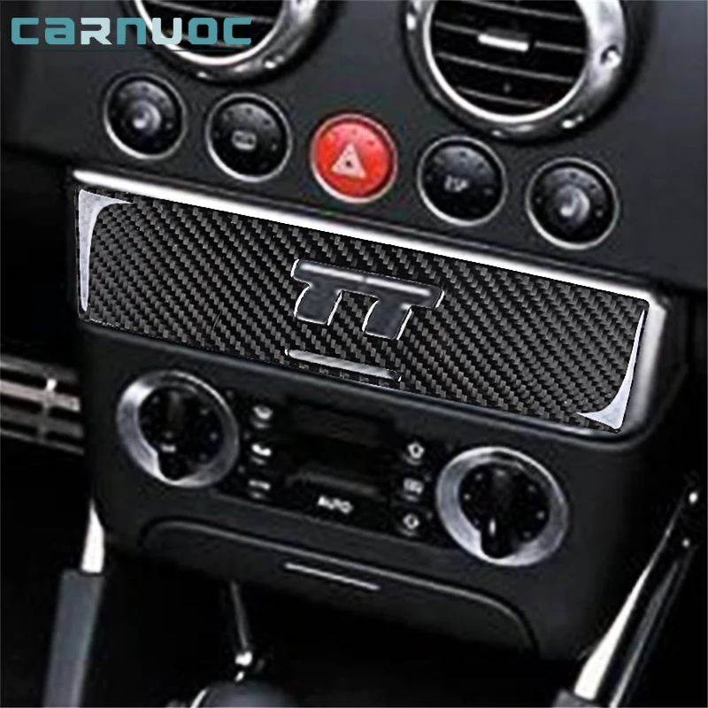 

Car Interior Mouldings Decorative Accessories For Audi TT 8N 2001 2002 2003 2004 2005 2006 Center CD Panel Carbon Fiber Stickers