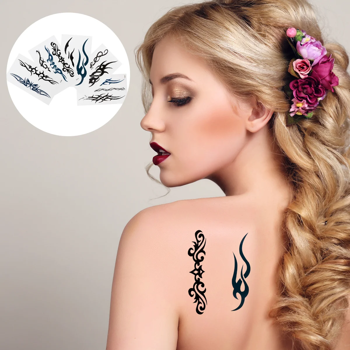 

30 Sheets Halloween Tattoo Body Tattoos Temporary Arm Sticker Fake Stickers Sleeve Plant