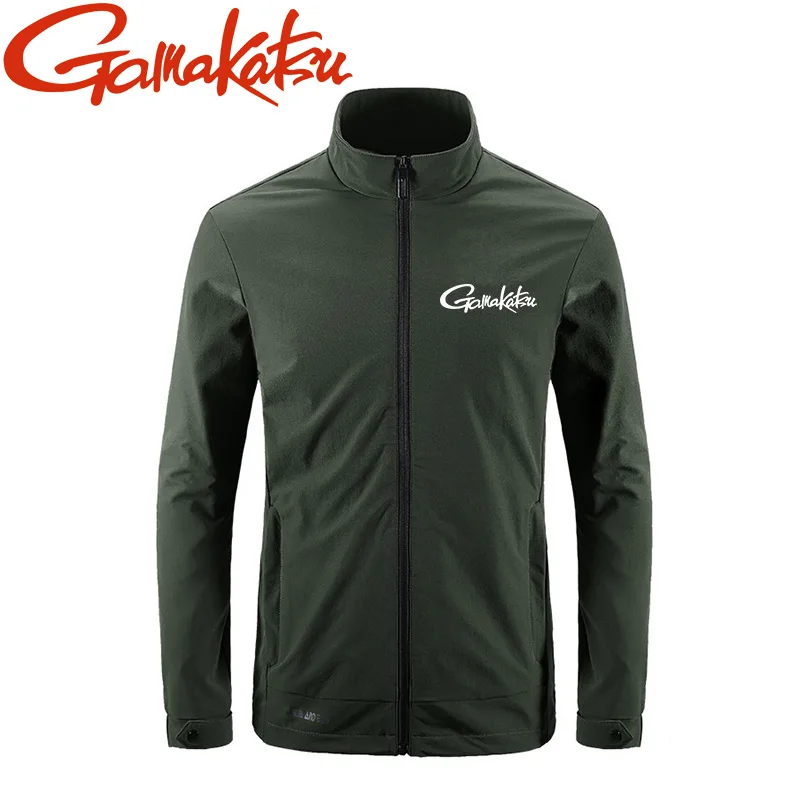 

Gamakatsu Men's Casual Jacket Loose and Handsome Versatile Top Quick Drying Standing Collar Sports Jacket Windproof Fishing Suit