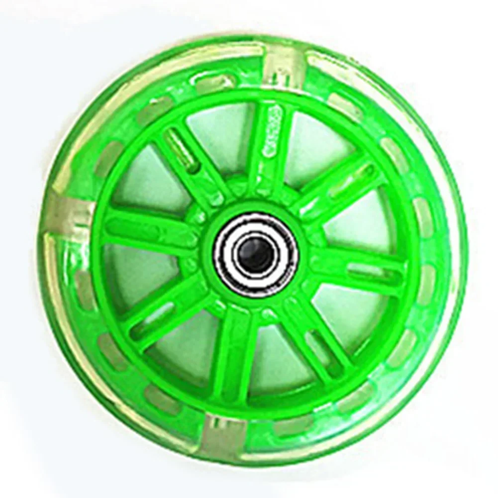2 Ruedas LED Para Patinete Infantil — 110 Mm De Diámetro, Con Rodamientos ABEC-7, Luces Por Movimiento (Color Rojo)