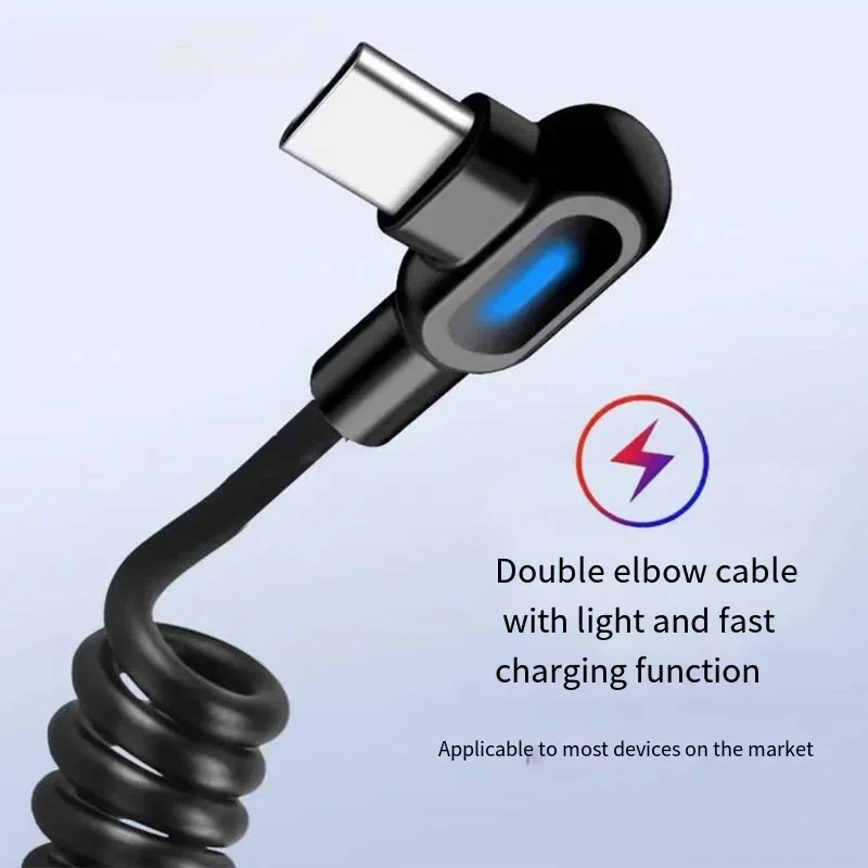 High-Speed 120W USB C Flash Charge Cable with Double Bend Spring