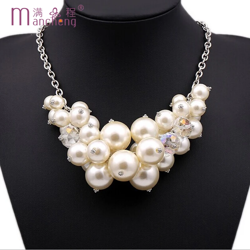 Fnaf 2 Rupee Item Collana Di Perle Fatte A Mano Collares Donna Donna Cristallo Bianco Collana Di Choker Di Perle Perfettamente Rotonde