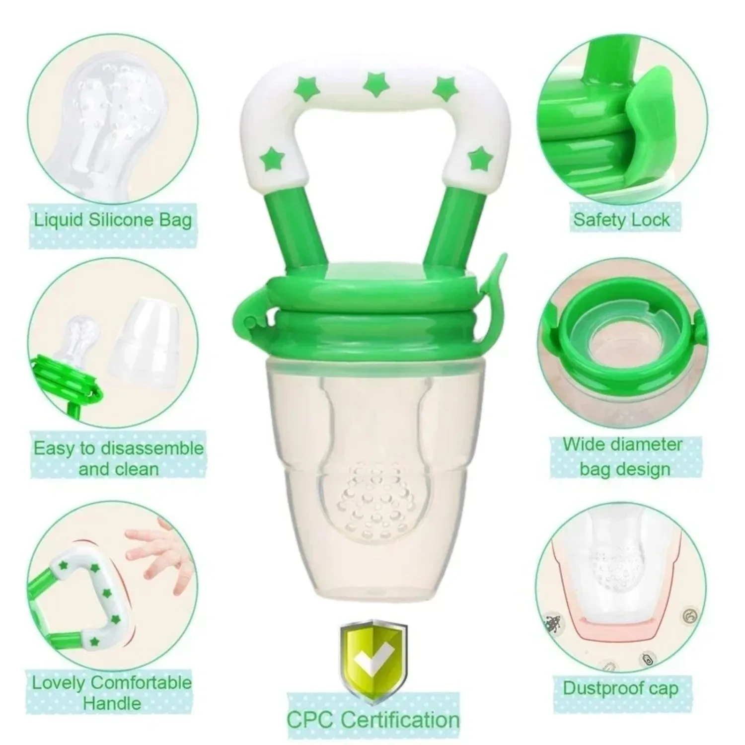 Baby Fruit Food Feeder/pacifier Food-grade Silicone BPA-free Baby Teething Toy Suitable for Infants and Toddlers A Great Gift - 3