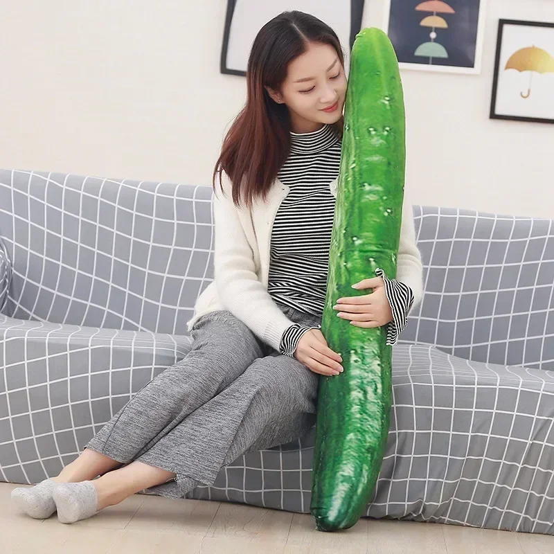 50-110cm 시뮬레이션 오이 창의적인 식물 베개 쿠션 플러시 과일 야채 음식 안티 스트레스 소프트 소녀 어린이 장난감 선물