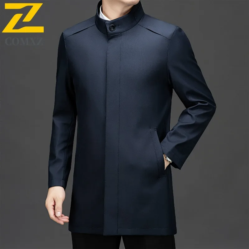 ジャケット・アウター Classical Stand Collar Trench Coat Stand Collar Trench Coat Men 2025 Autumn Light Luxury
