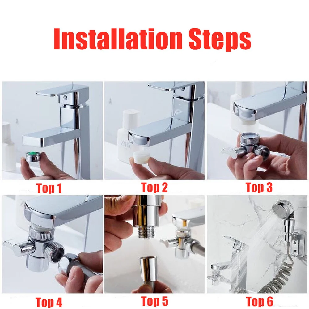 Universal Switch Faucet Adapter Kitchen Sink Splitter Diverter Valve Water Tap Connector for Bathroom Toilet Bidet Shower faucet adapter